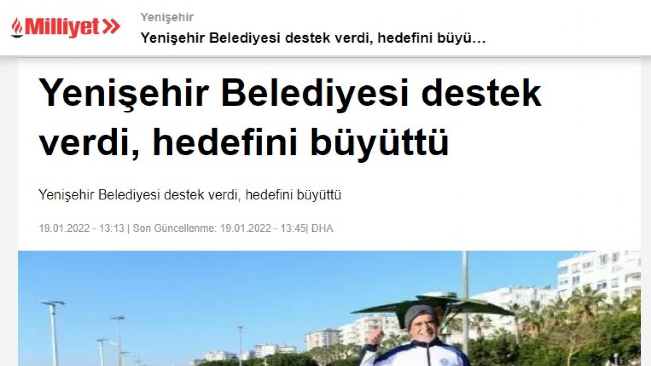Mersin Yenişehir Belediyesi destek verdi, hedefini büyüttü