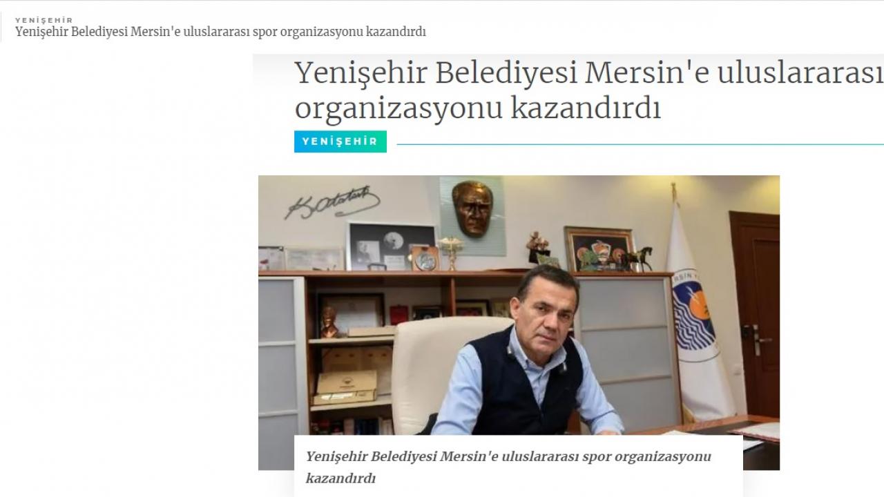 Yenişehir Belediyesi Mersin'e uluslararası spor organizasyonu kazandırdı