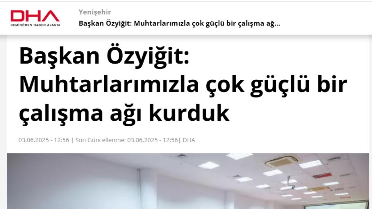 Başkan Özyiğit, mahalle muhtarıyla bir araya geldi