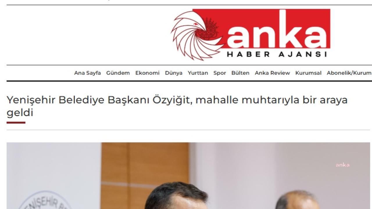 Başkan Özyiğit, mahalle muhtarıyla bir araya geldi