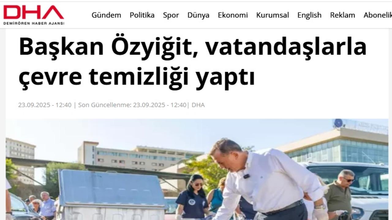 Başkan Özyiğit, vatandaşlarla birlikte çevre temizliği yaptı