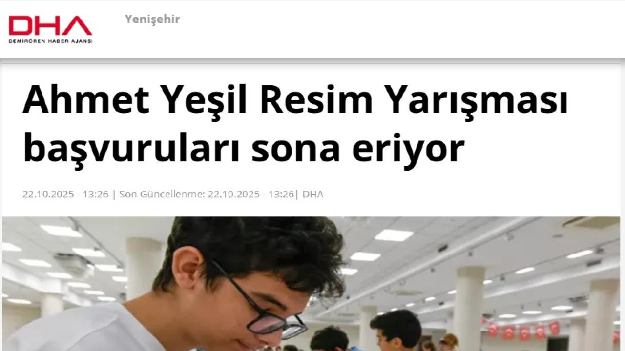 23. Ahmet Yeşil Resim Yarışması başvuruları yarın sona eriyor