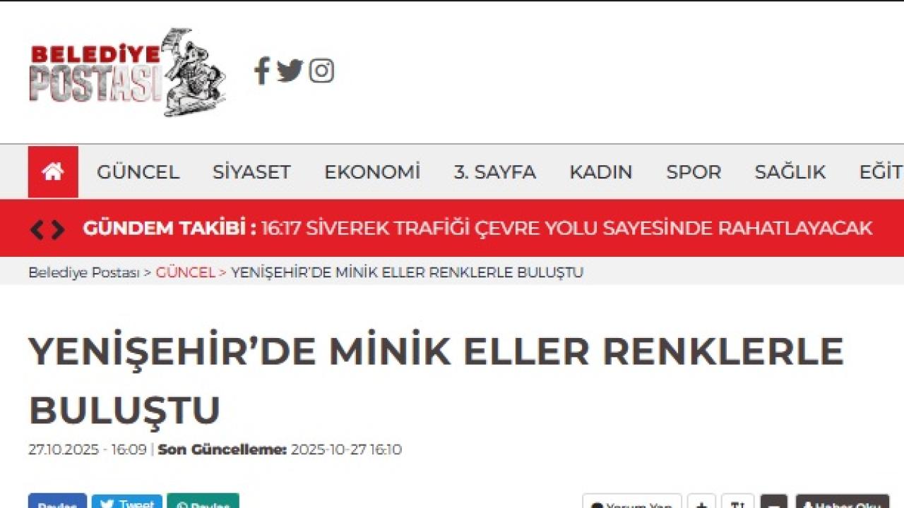 Yenişehir’de minik eller renklerle buluştu