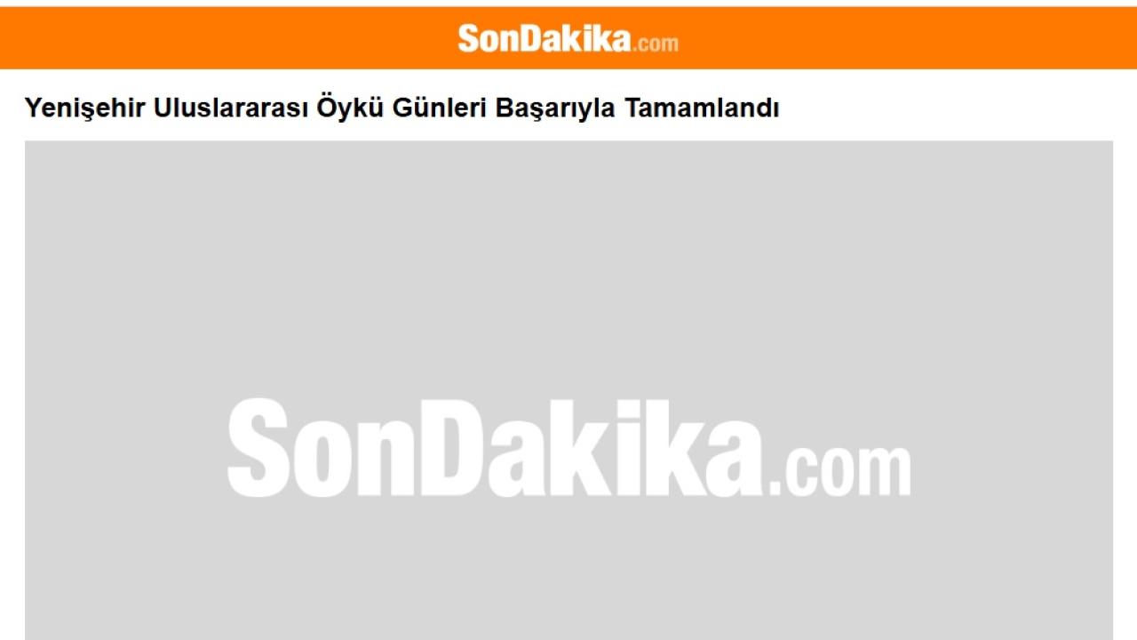 Yenişehir Uluslararası Öykü Günleri sona erdi