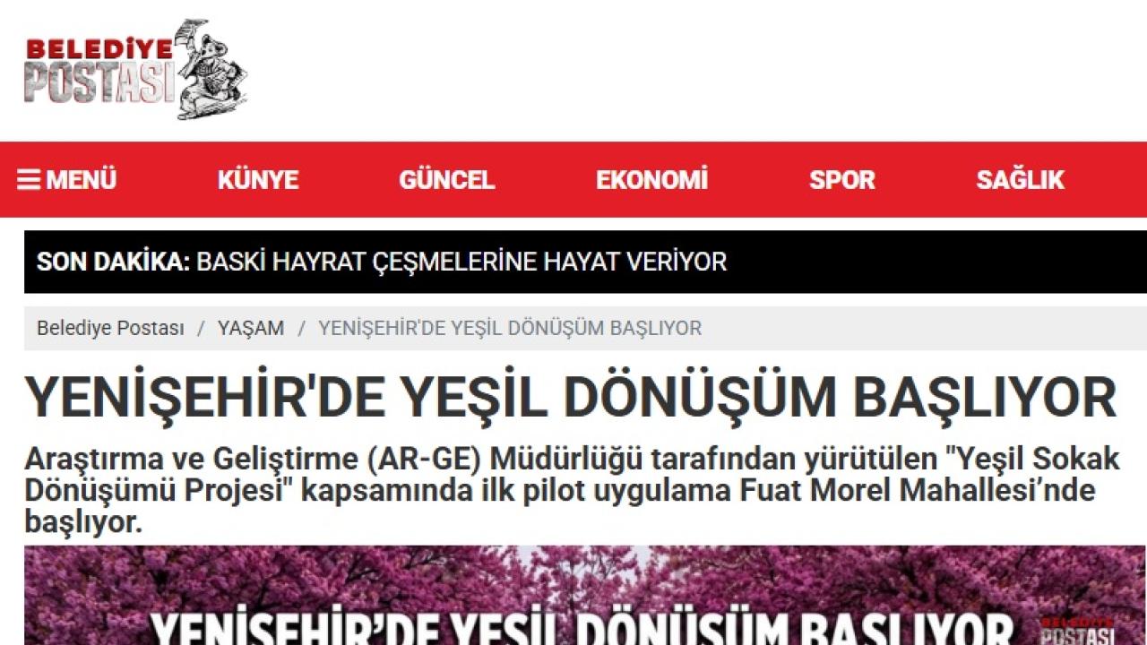 Yenişehir'de “Yeşil Sokak Dönüşümü” başlıyor