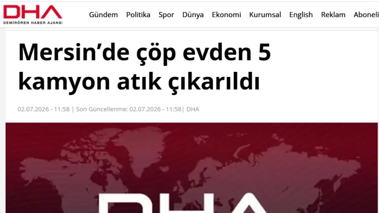 Çöp evden 5 kamyon atık çıkarıldı