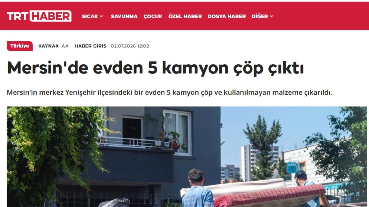 Çöp evden 5 kamyon atık çıkarıldı