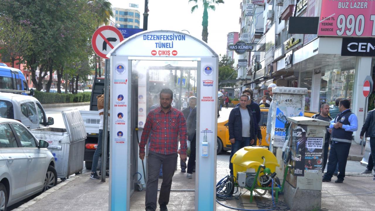 Dezenfeksiyon Tüneli Yenişehirlilerin Hizmetinde