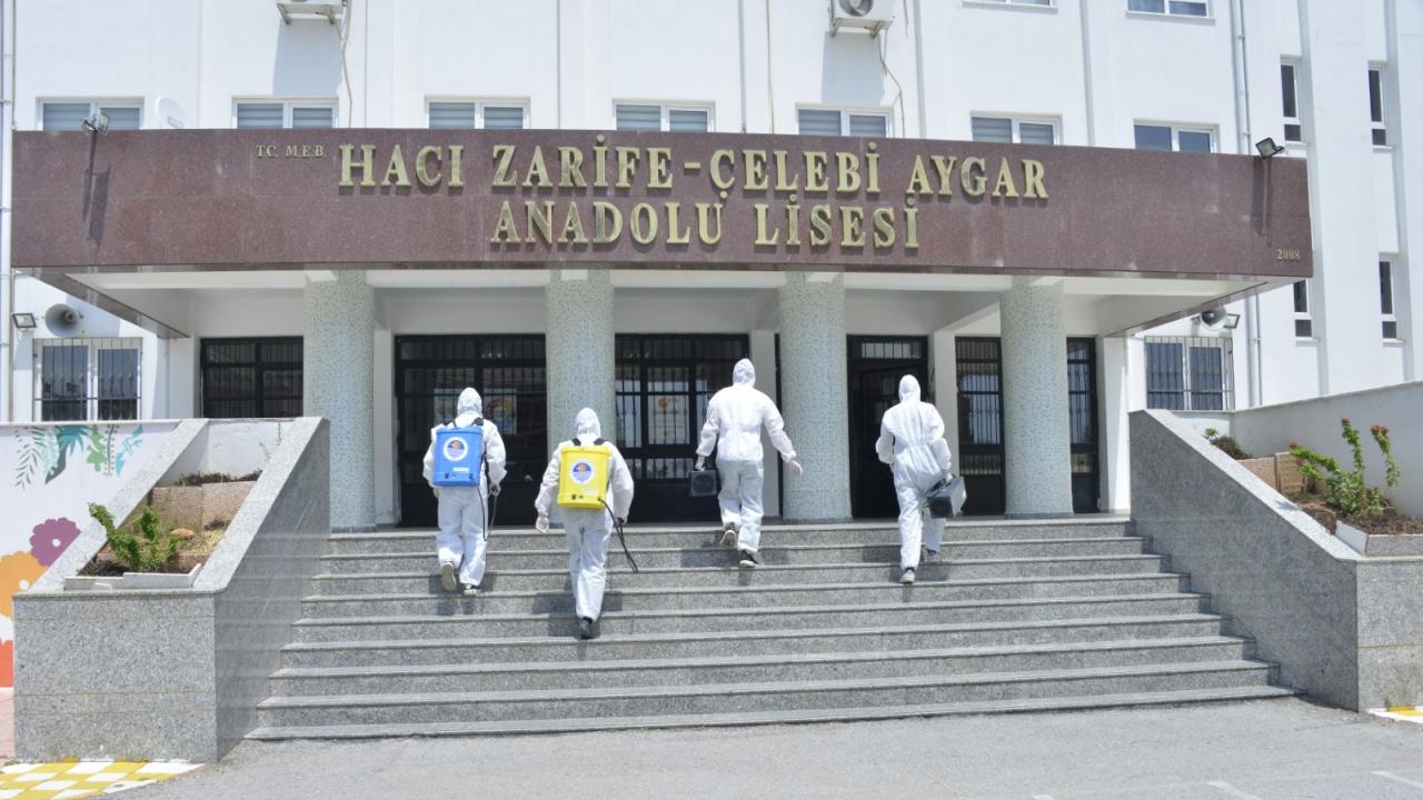 Yenişehir Belediyesinden okullarda LGS dezenfeksiyonu