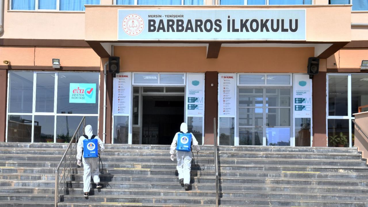 Yenişehir’de okullar ve ASM’ler dezenfekte ediliyor