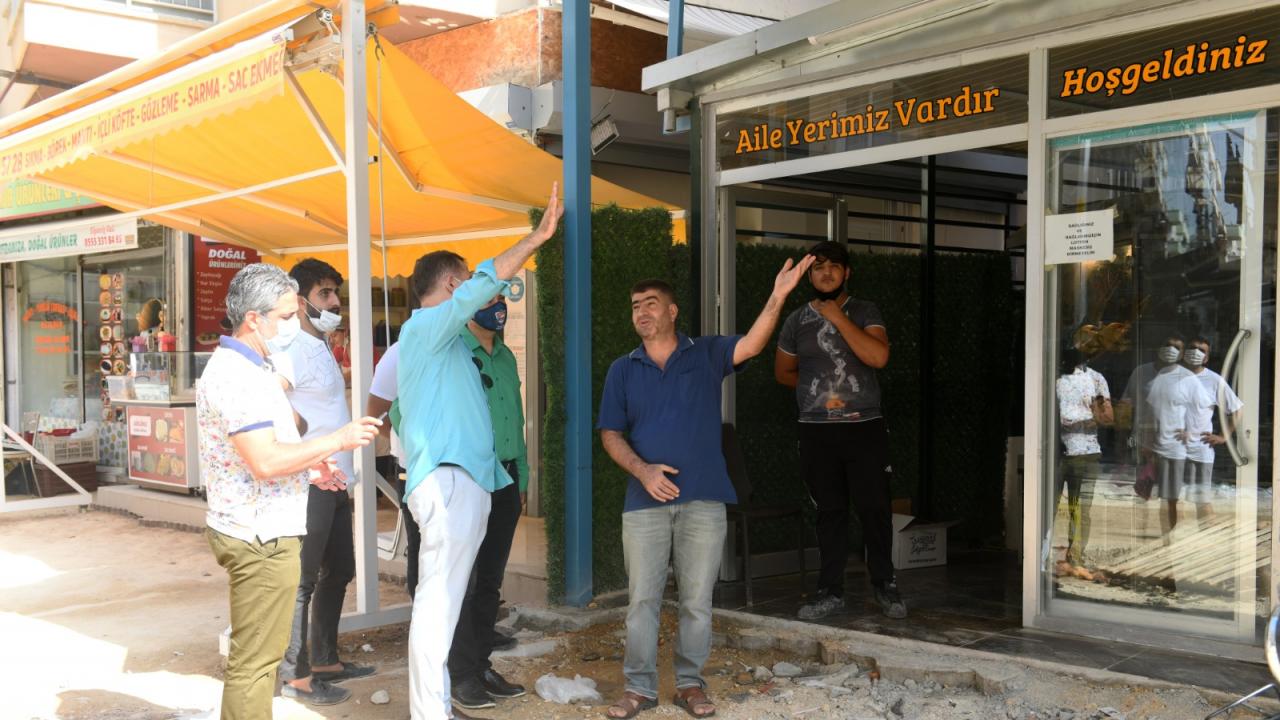 Başkan Özyiğit’ten Alanya Sokağı’nda yoğun mesai 