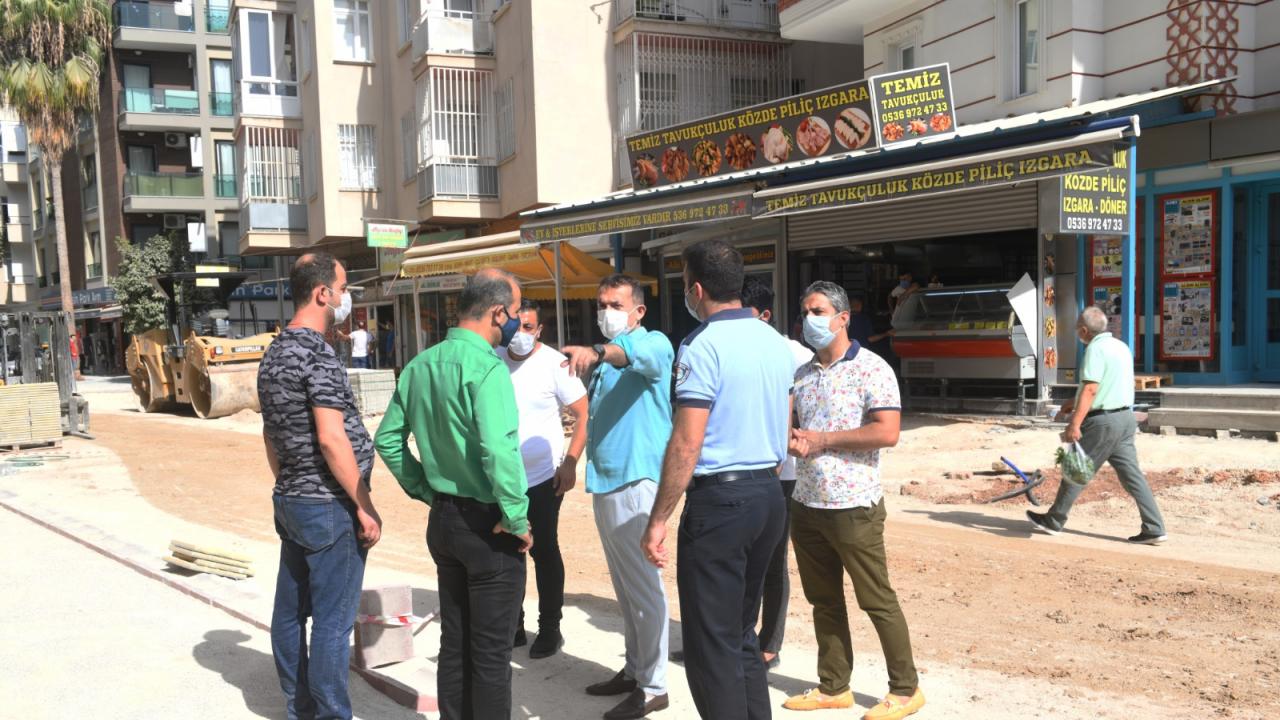 Başkan Özyiğit’ten Alanya Sokağı’nda yoğun mesai 