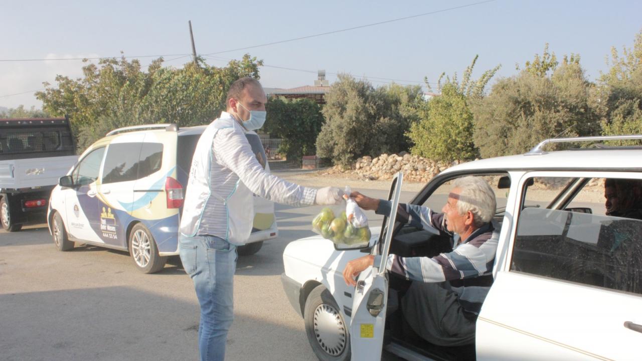 Yenişehir Belediyesi 20 ton narenciye dağıttı