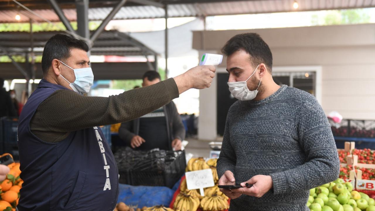 Yenişehir’deki pazaryeri girişlerinde HES kodu uygulaması