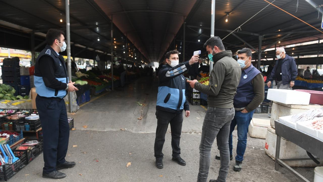 Yenişehir’deki pazaryeri girişlerinde HES kodu uygulaması
