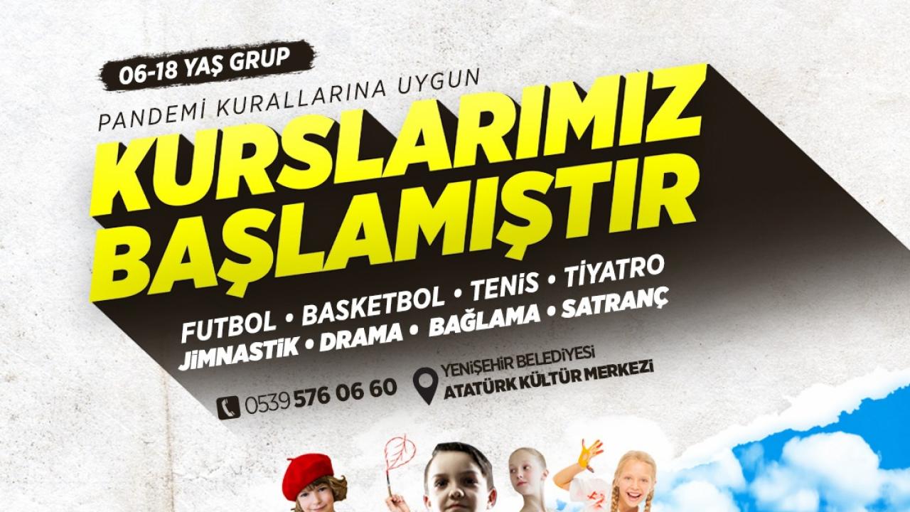 Yenişehir’de sanat ve spor kursları başlıyor 