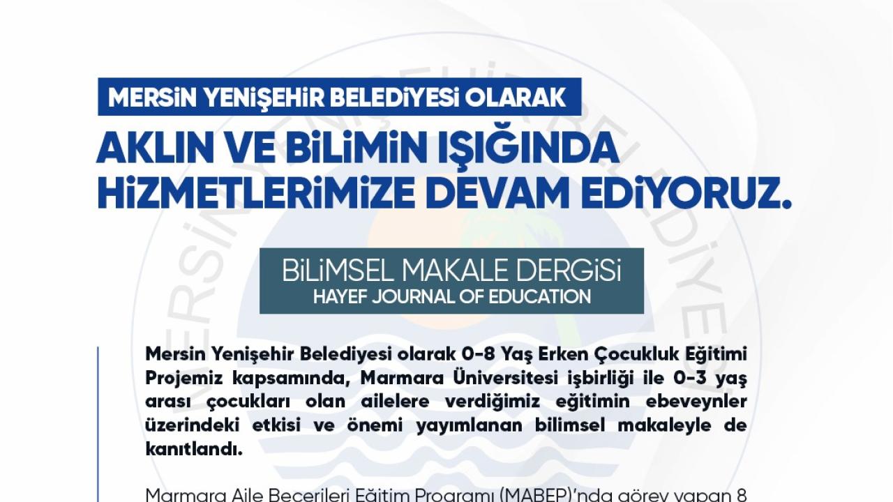 Bilimsel makale Yenişehir Belediyesinin projesinin önemini ortaya koydu