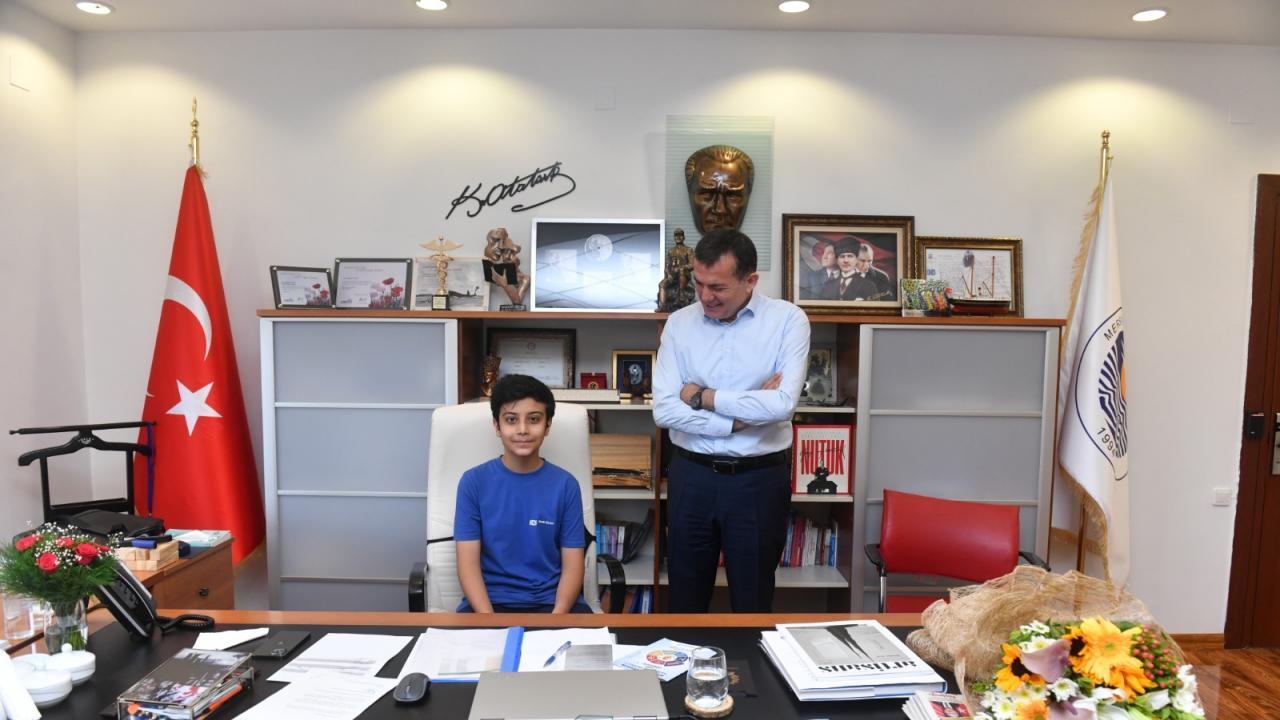 LGS birincisinden Başkan Özyiğit’e ziyaret