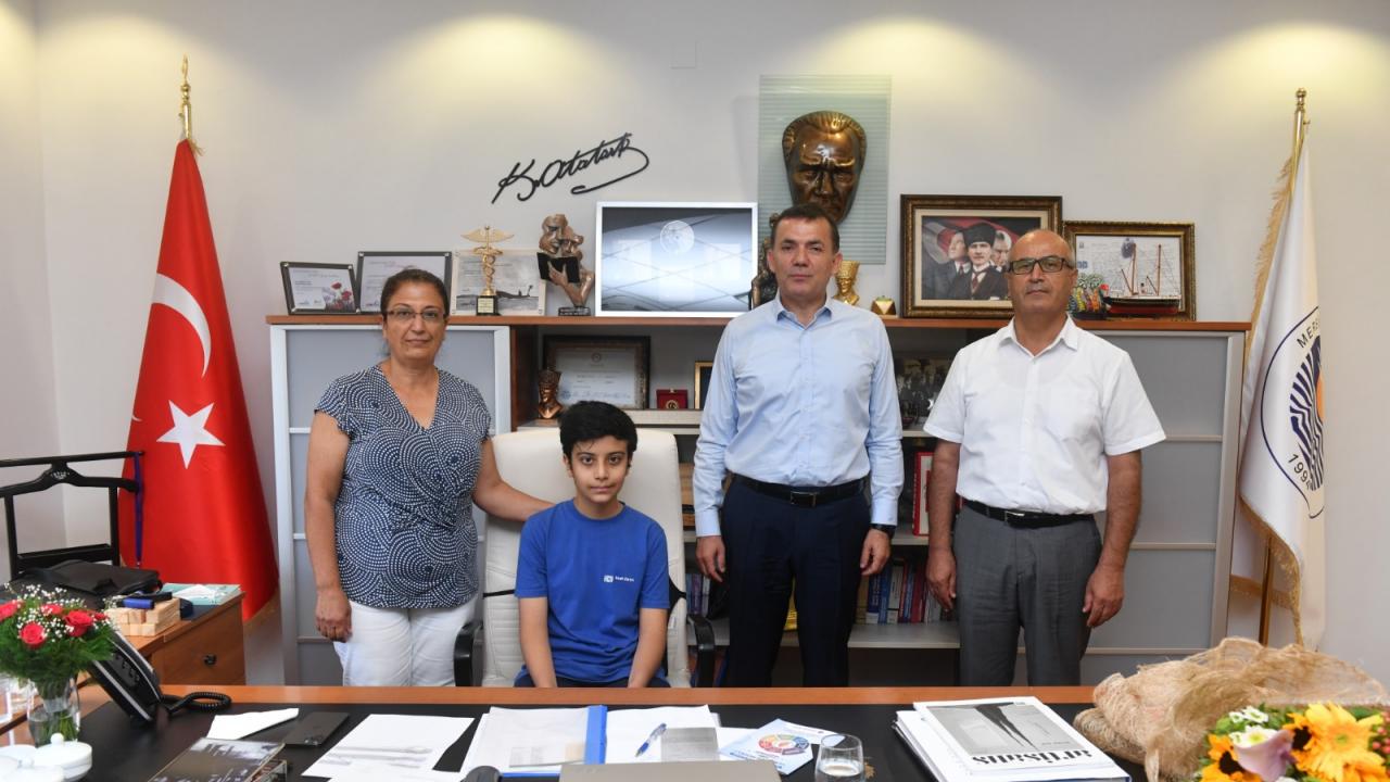 LGS birincisinden Başkan Özyiğit’e ziyaret