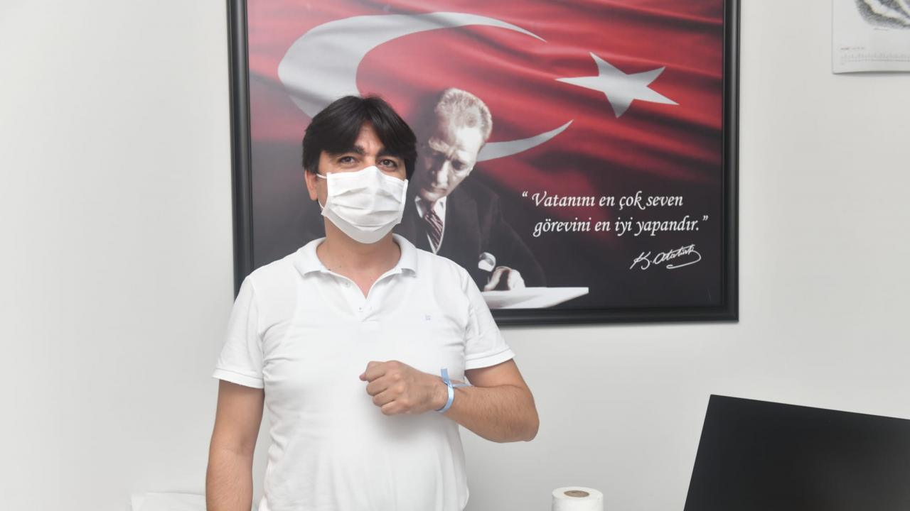 Yenişehir  Belediyesi çalışanlarından  'Mavi  Kurdele'  kampanyasına  destek