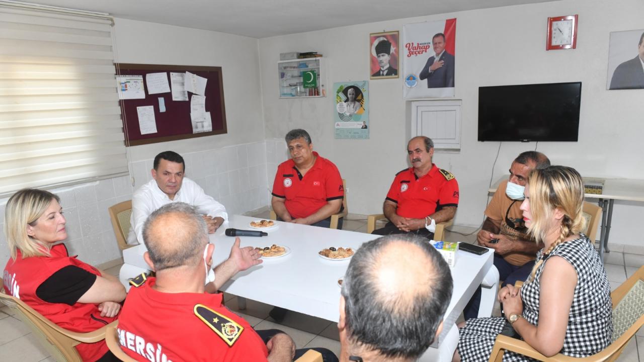 Başkan Özyiğit’ten itfaiye ekiplerine teşekkür ziyareti