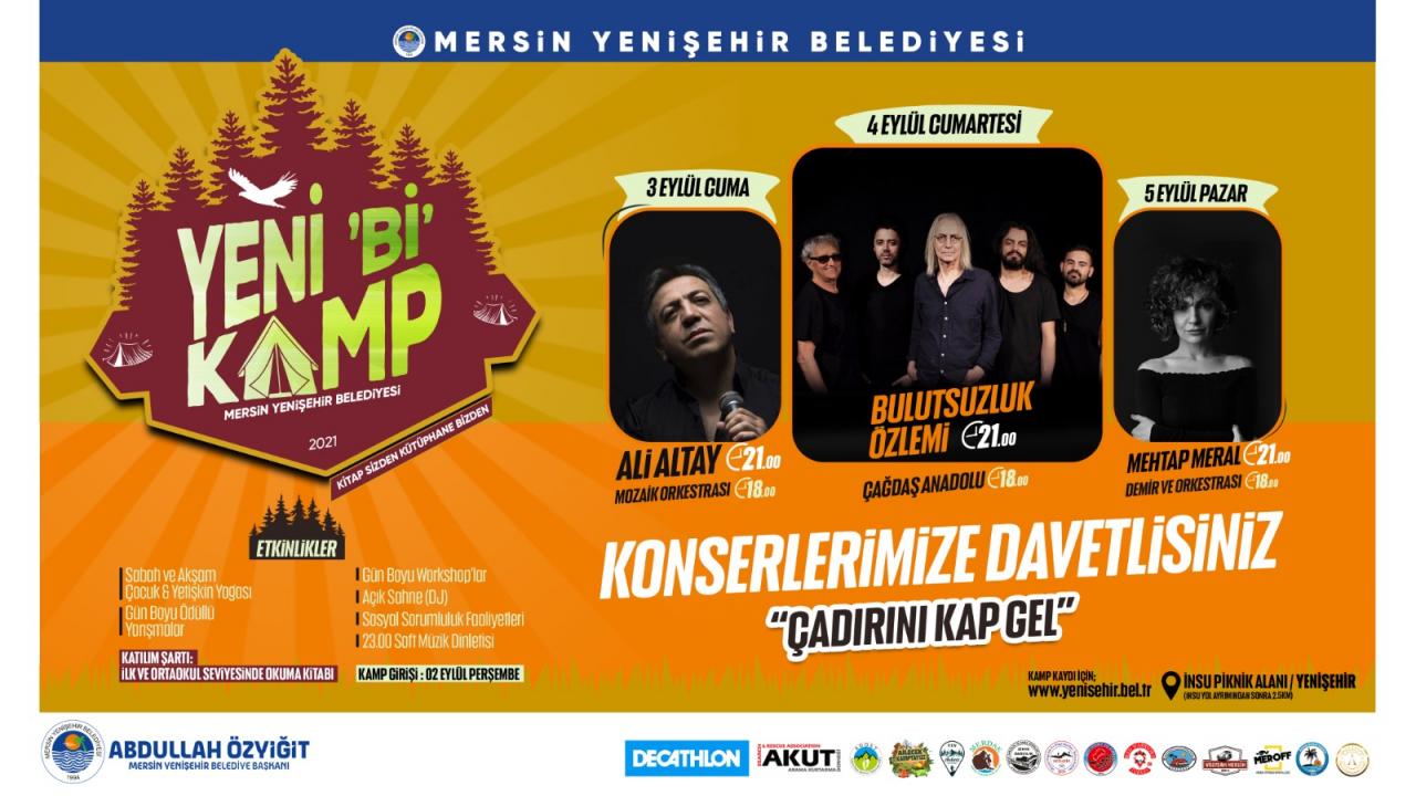 Yenişehir Belediyesi, doğaseverleri Yeni ‘Bİ’ Kampta buluşturacak