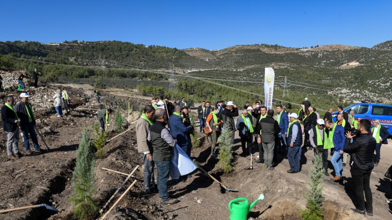 Yenişehir Emirler Mahallesi’nde 22 bin fidan toprakla buluştu