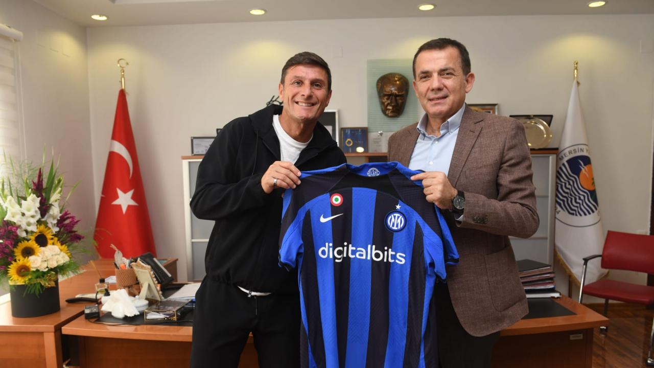 Başkan Abdullah Özyiğit, Javier Zanetti’yi ağırladı