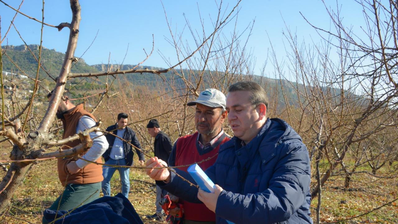 Yenişehir Belediyesi çiftçiye tarlada eğitim veriyor