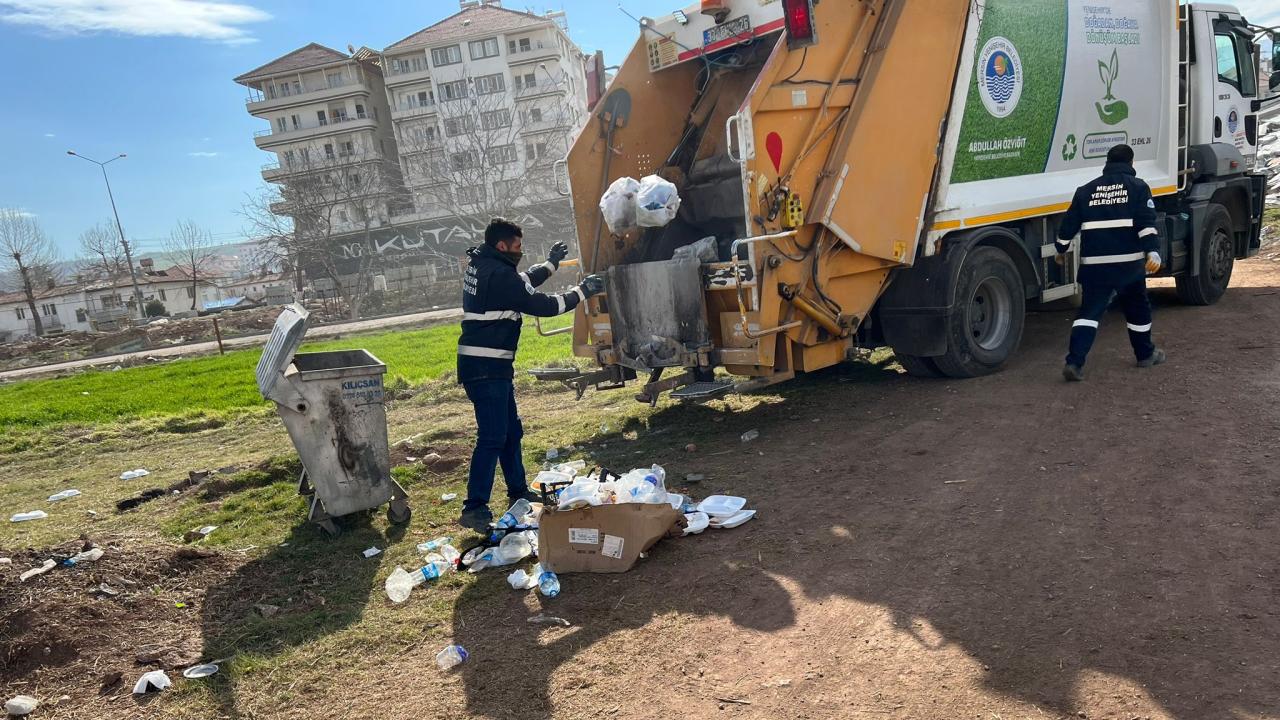 Yenişehir Belediyesi temizlik işleri ekipleri şimdi de Adıyaman’da 