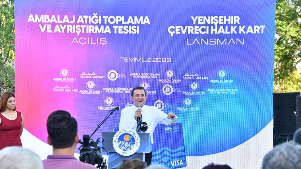 Yenişehir Belediyesi atık ayrıştırma tesisini açtı, çevreci halk kart projesini başlattı