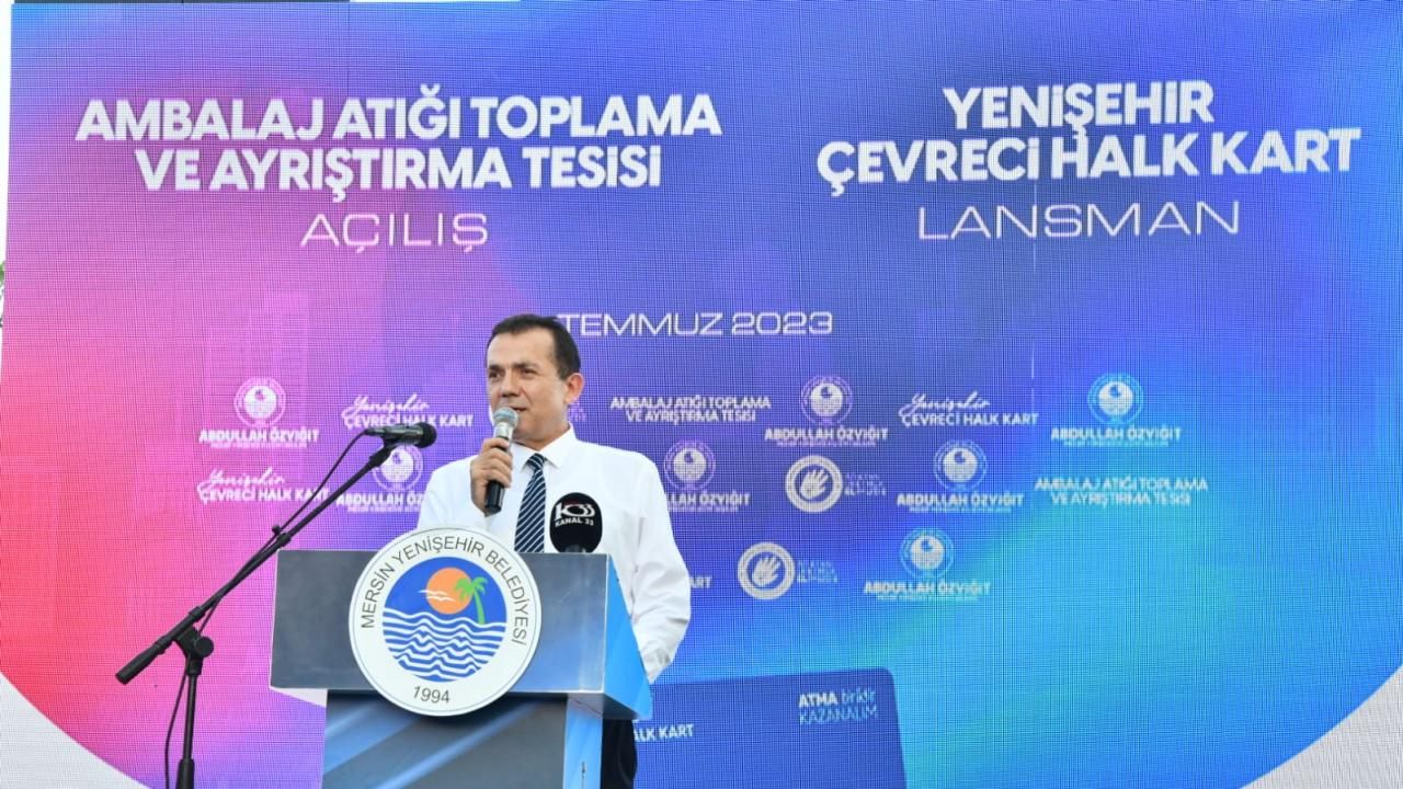 Yenişehir Belediyesi atık ayrıştırma tesisini açtı, çevreci halk kart projesini başlattı