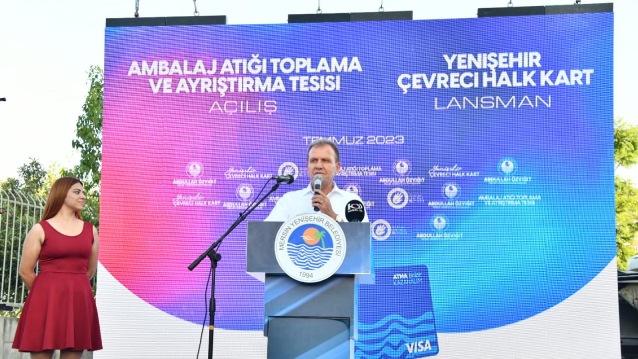 Yenişehir Belediyesi atık ayrıştırma tesisini açtı, çevreci halk kart projesini başlattı