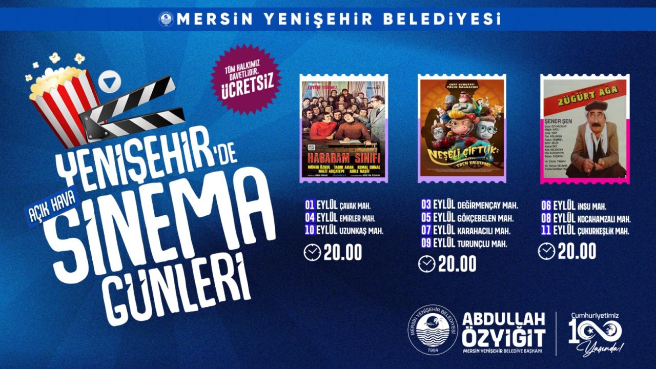 Yenişehir Belediyesi kırsal mahallelere açık hava sineması kuruyor