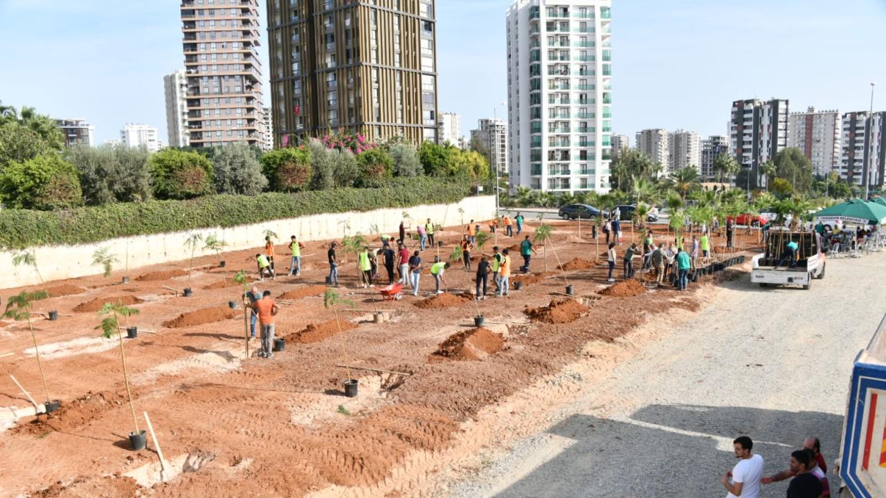 Başkan Özyiğit, öğrencilerle jakaranda fidanlarını toprakla buluşturdu