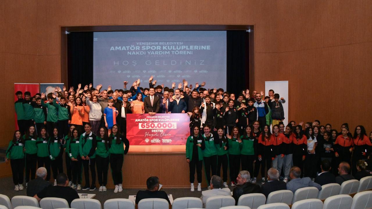 Yenişehir Belediyesinden 51 amatör spor kulübüne 650 bin TL destek