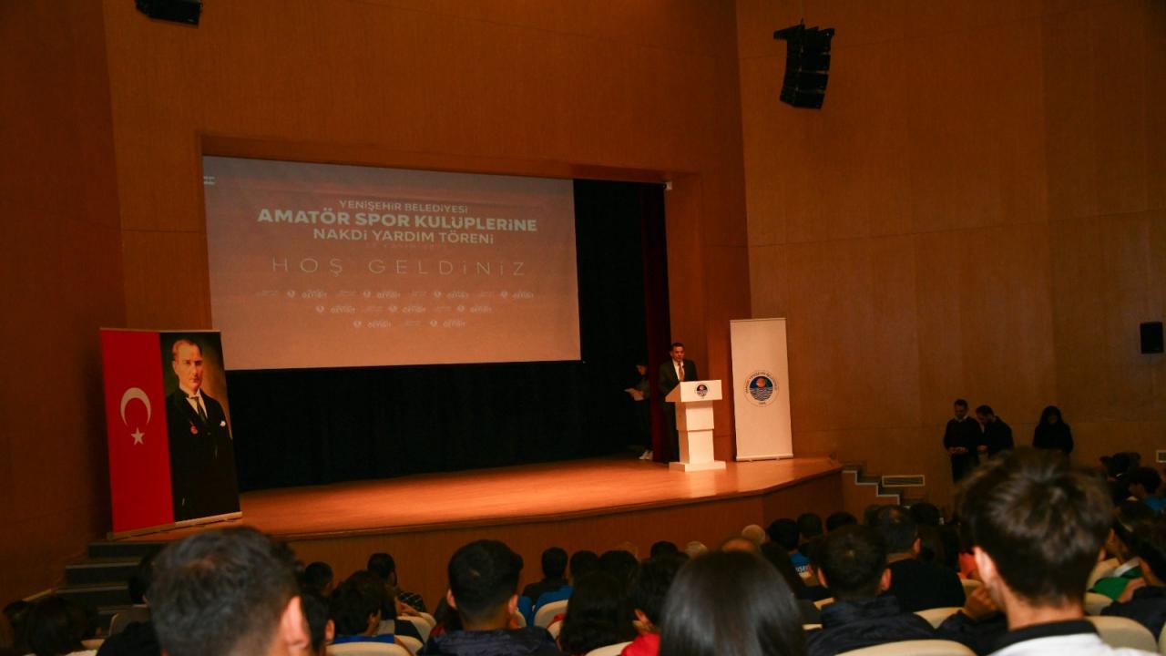Yenişehir Belediyesinden 51 amatör spor kulübüne 650 bin TL destek