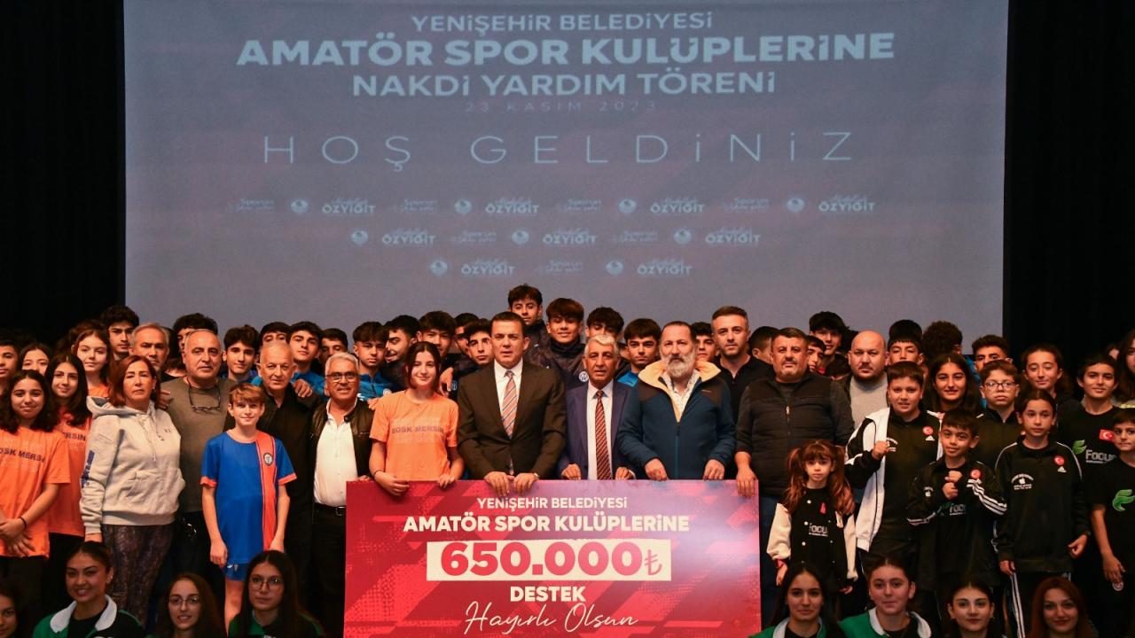 Yenişehir Belediyesinden 51 amatör spor kulübüne 650 bin TL destek