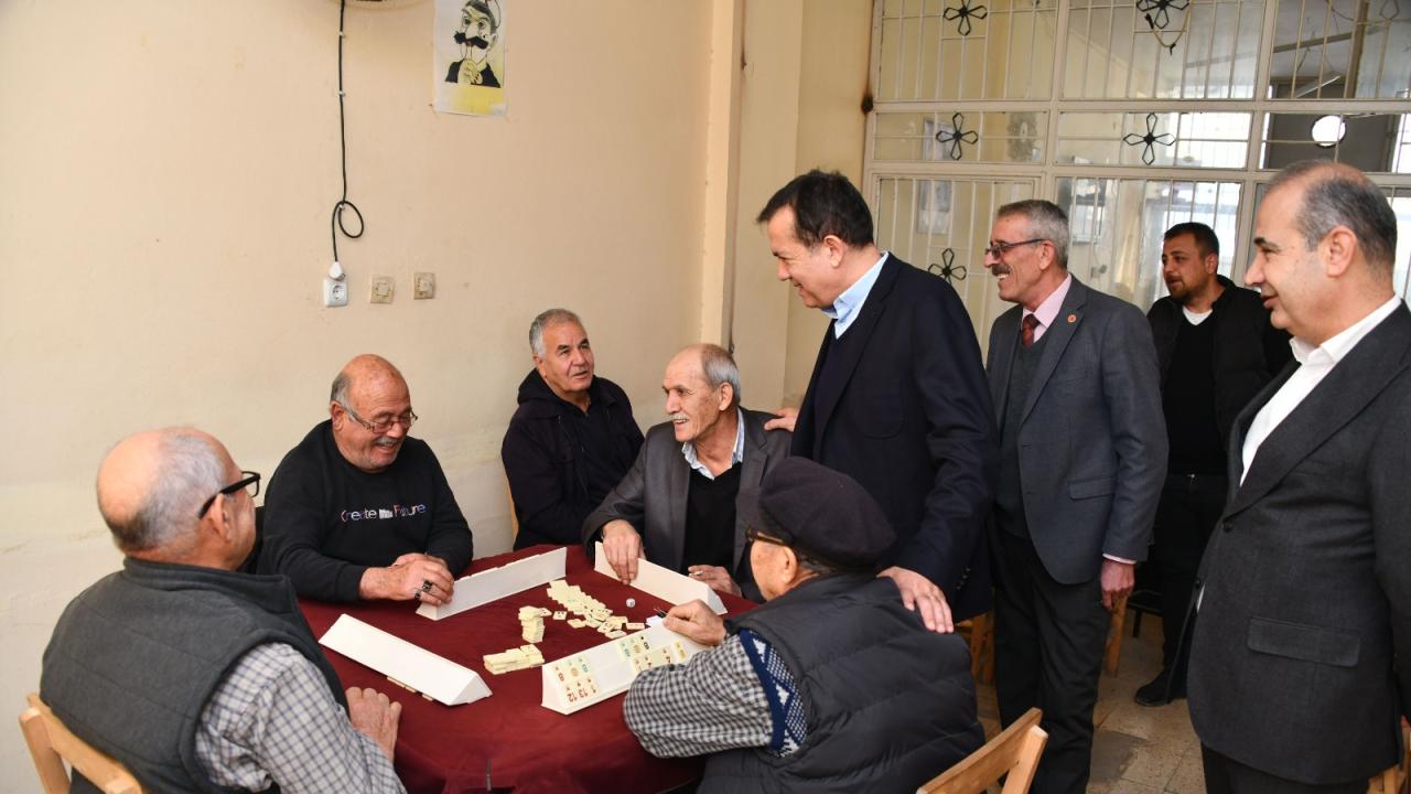 Başkan Abdullah Özyiğit çalışmaları yerinde inceledi, vatandaşlarla buluştu