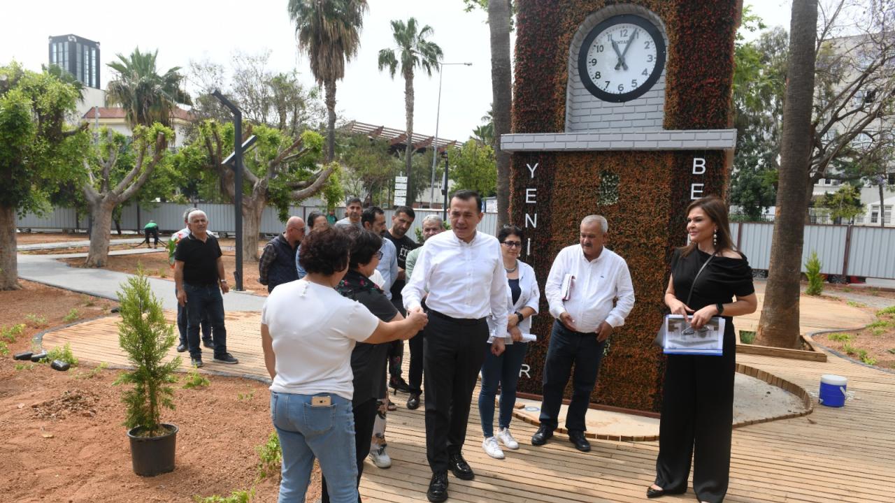 Başkan Abdullah Özyiğit Güven Parkı’ndaki yenileme çalışmalarını inceledi