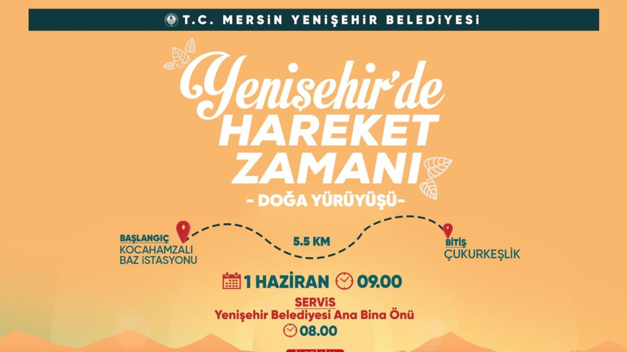 Yenişehir Belediyesinin doğa yürüyüşleri 1 Haziran’da başlıyor