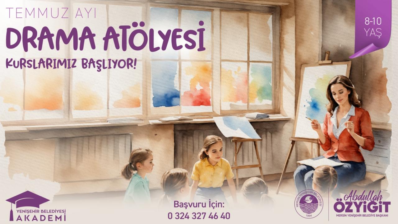 Yenişehir Belediyesinden çocuklara özel drama kursu