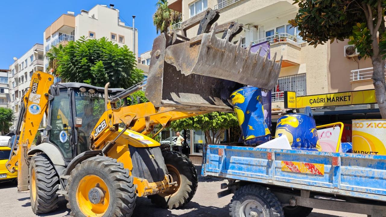 Yenişehir Belediyesi kaldırım ve yol işgallerine geçit vermiyor