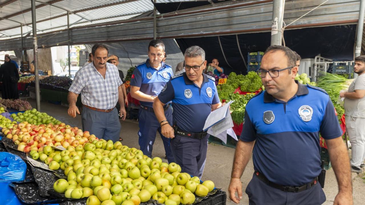 Yenişehir Belediyesi semt pazarlarında denetimlerini sürdürüyor