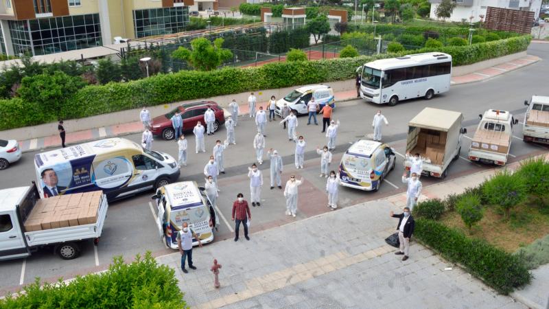 1 Günde 1000 Adet Gıda Kolisi Dağıtıldı