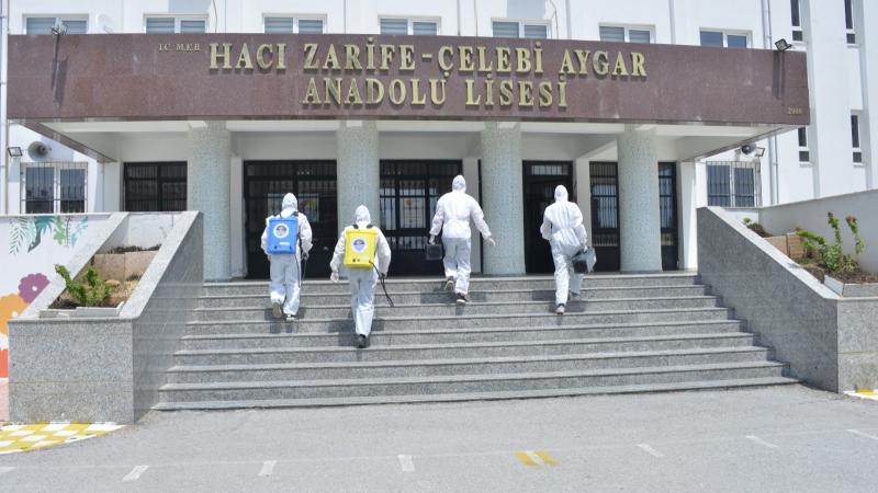 Yenişehir Belediyesinden okullarda LGS dezenfeksiyonu