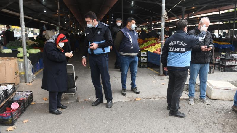 Yenişehir’deki pazaryeri girişlerinde HES kodu uygulaması