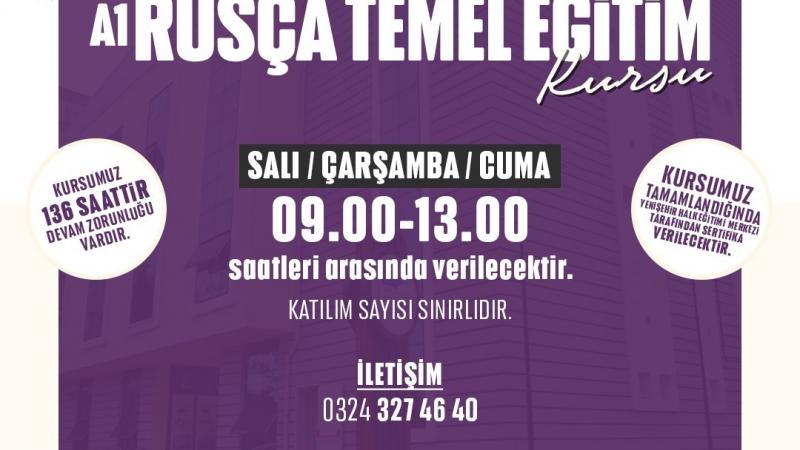 Yenişehir Belediyesinden ücretsiz Rusça dil eğitimi