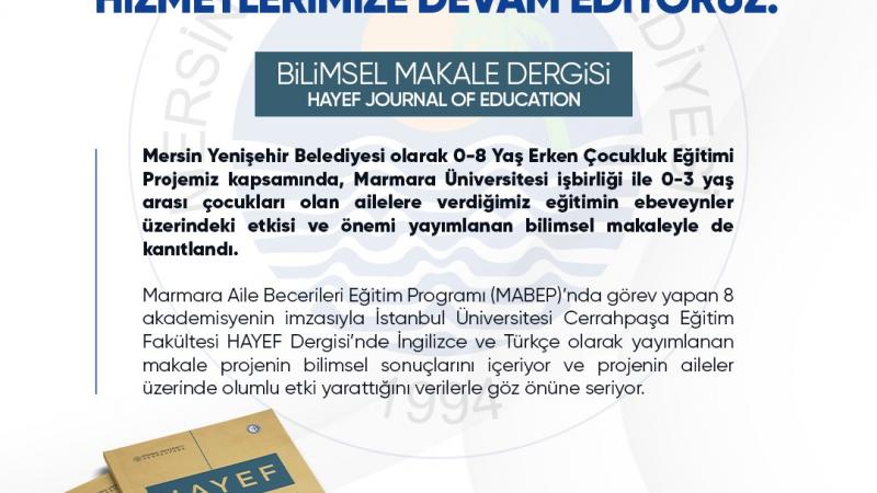 Bilimsel makale Yenişehir Belediyesinin projesinin önemini ortaya koydu