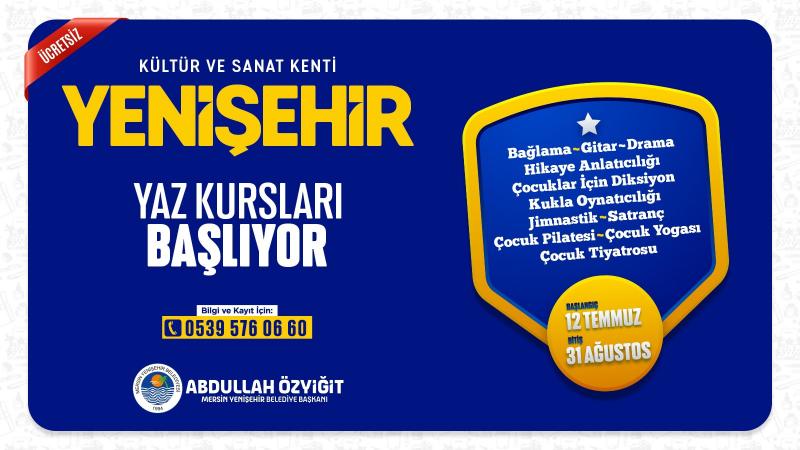 Yenişehir Belediyesi yaz kursları başlıyor